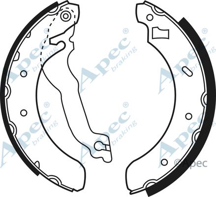 APEC BRAKING Bremžu loku komplekts SHU493